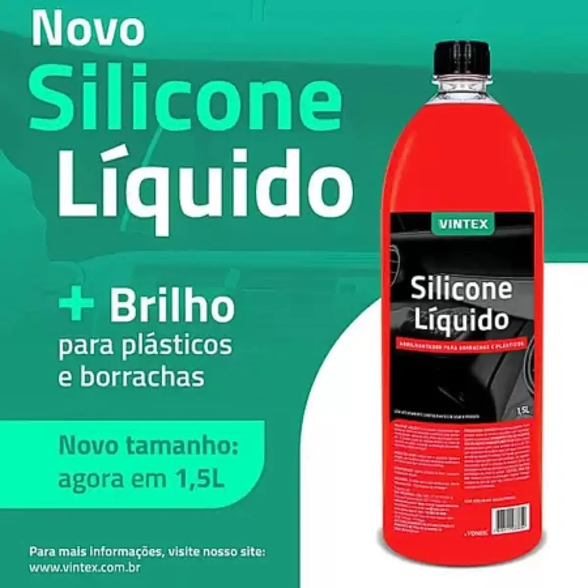 Restaurador Renovador de Plasticos Internos e Externos Silicone Liquido Vintex 1,5L
