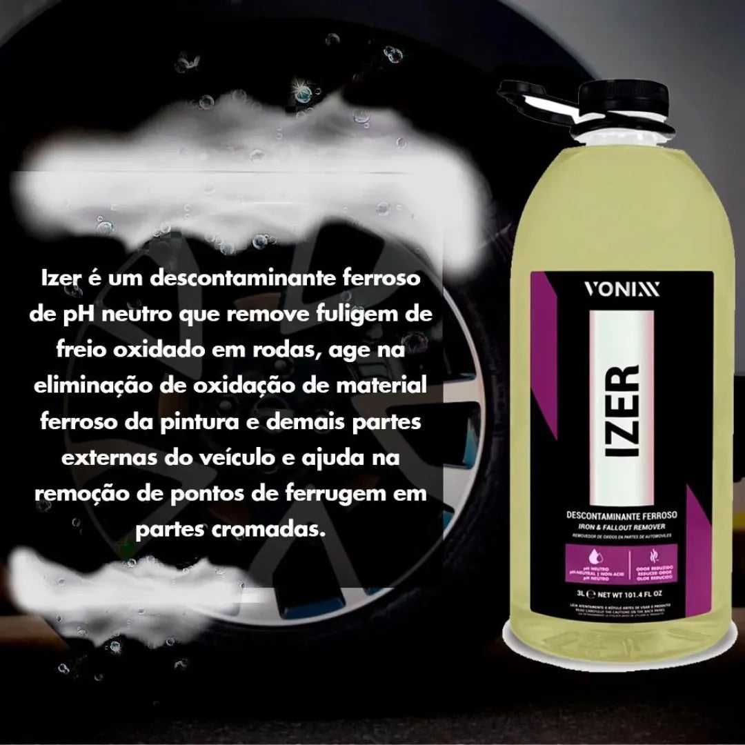 Izer 3L Vonixx - Limpeza Automotiva Ferrosa Eficiente