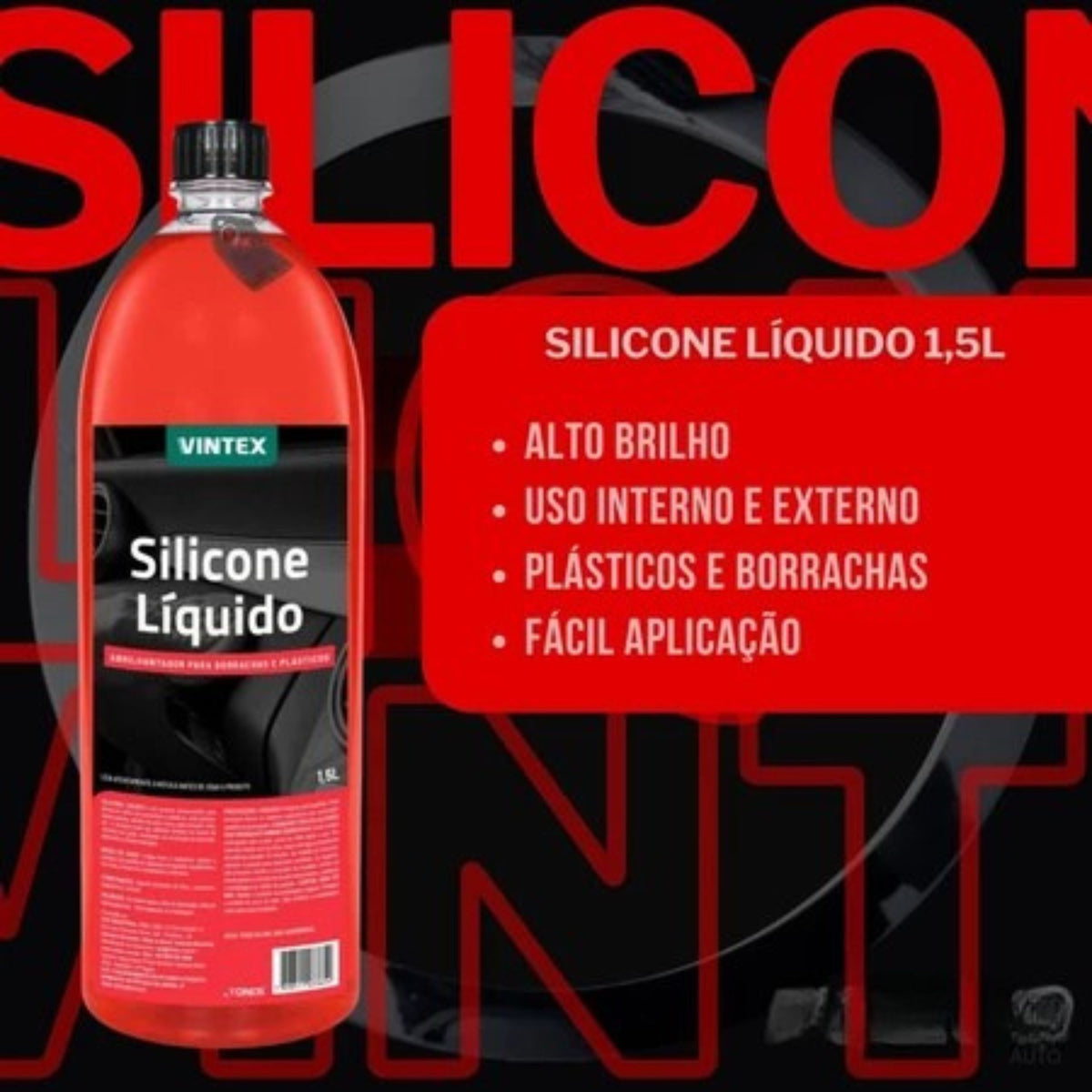 Silicone Líquido Vintex 1,5L - Proteção e Brilho para Seu Veículo