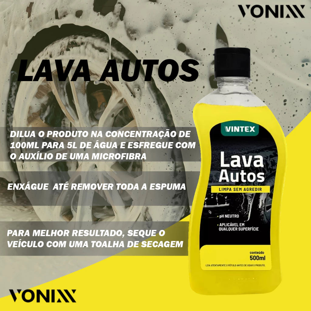 Shampoo Automotivo Premium 500ml - Limpeza e Proteção Vintex