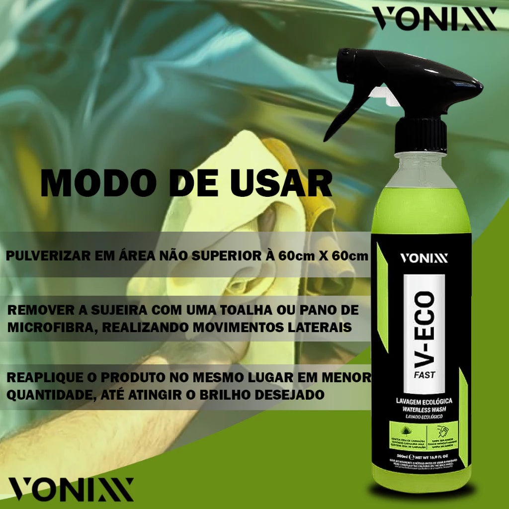 Kit Premium Vonixx Limpeza e Proteção a Seco - Brilho e Sustentabilidade