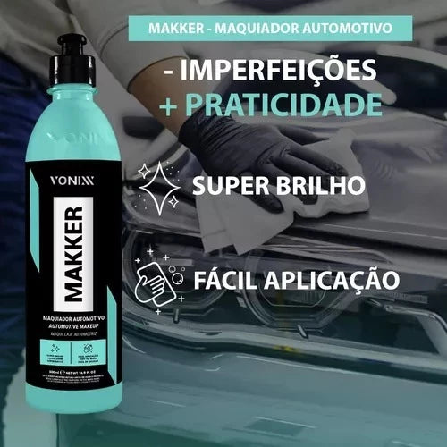 Makker 2.0 - Renovador de Pintura Automotiva com Pano Microfibra