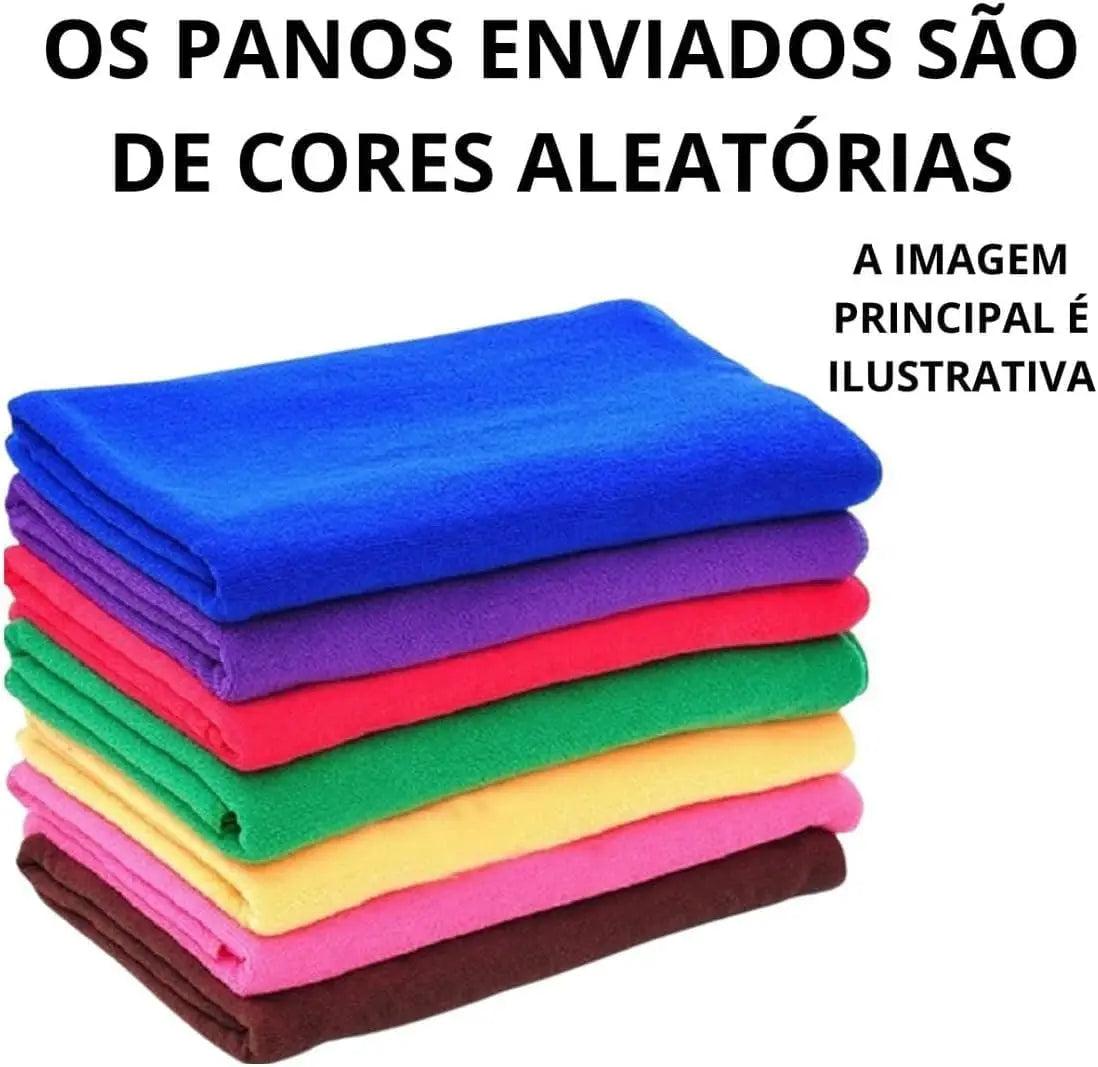 2 Aplicadores de Espuma Vonixx + 2 Panos Flanela Toalha de Microfibra JS