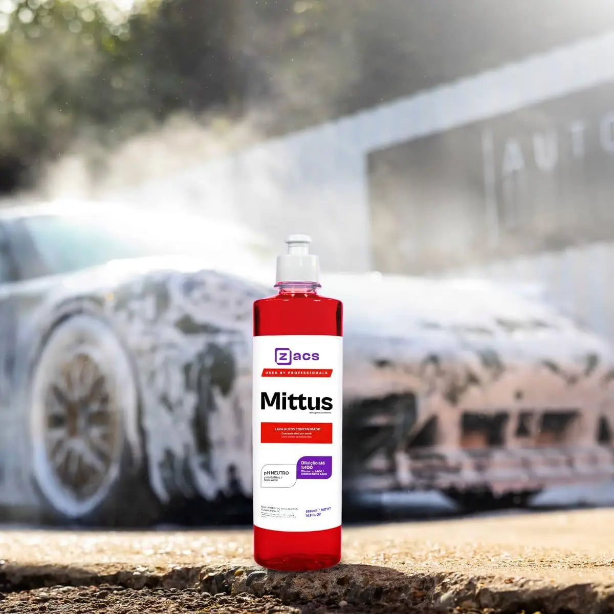 Mittus Lava Autos Concentrado Shampoo Automotivo Zacs 500ml