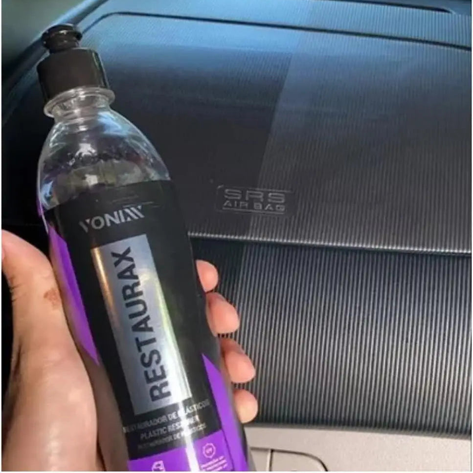 Kit Restaurax Restaurador Renovador Revitalizador de Plasticos e Borrachas + Aplicador