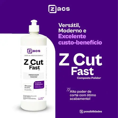 Polidor de Corte Zacs Z Cut Fast Automotivo 1L Etapa 1