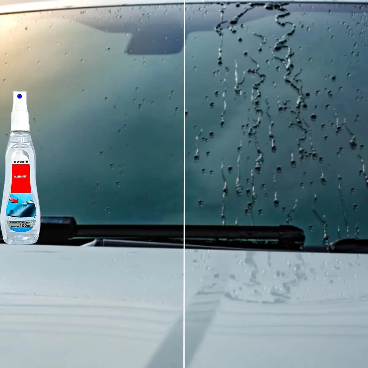 Kit Water Off Wurth Repelente de Agua + Anti embaçante + Limpa para brisa para carro Wurth