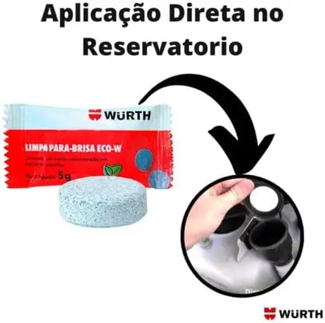 Wurth Limpa Para-brisa 10 Pastilhas Eco-w Efervescente Carro