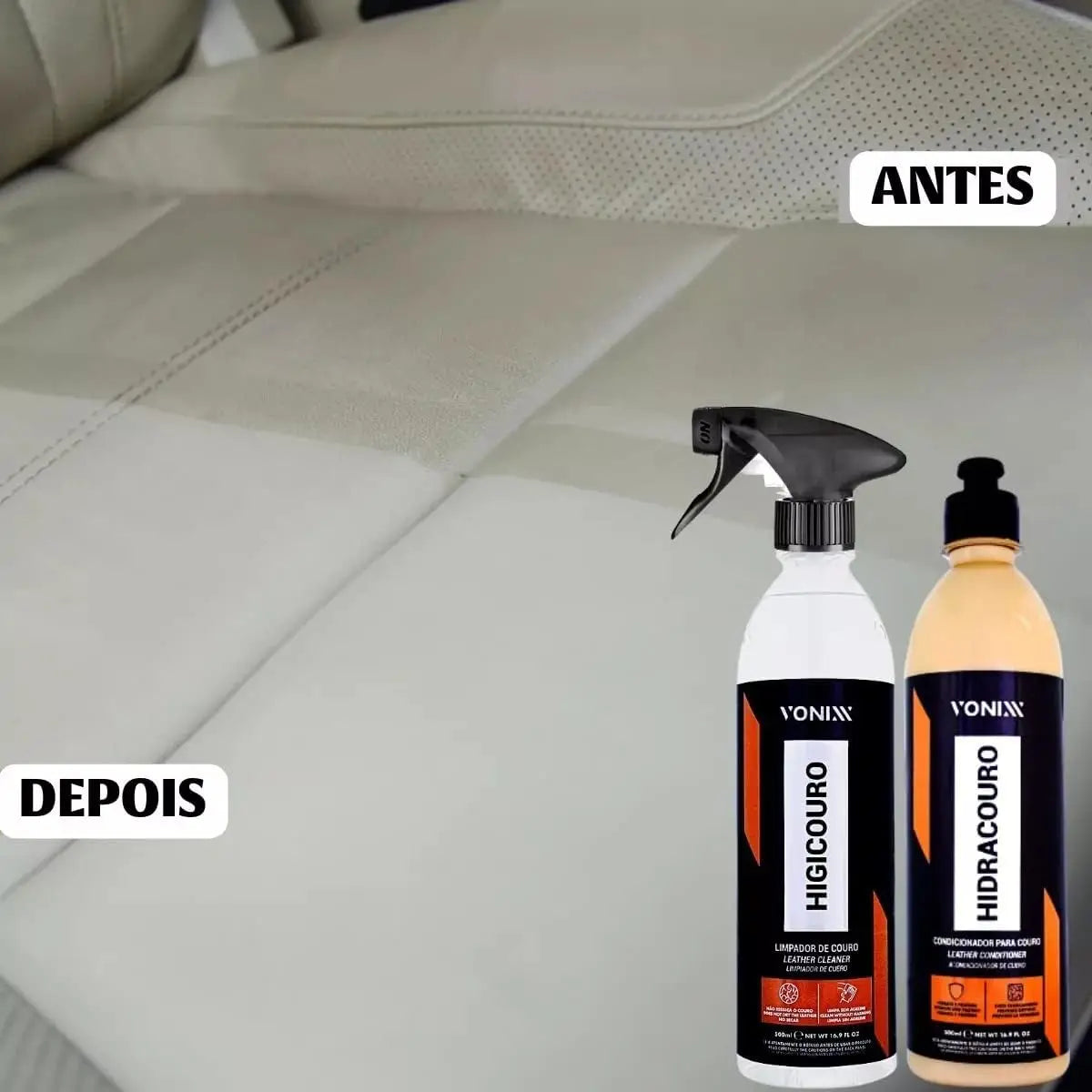 Kit Premium Limpeza e Hidratação de Couro Vonixx