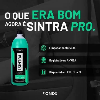 Limpador Multiuso Sintra Pro para Interiores de Veículos, 1,5L, Bactericida e pH Neutro