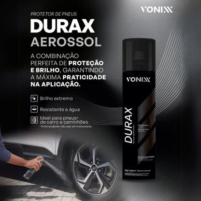 Durax Vonixx 400ml Pretinho Aerossol Spray Brilho Extremo