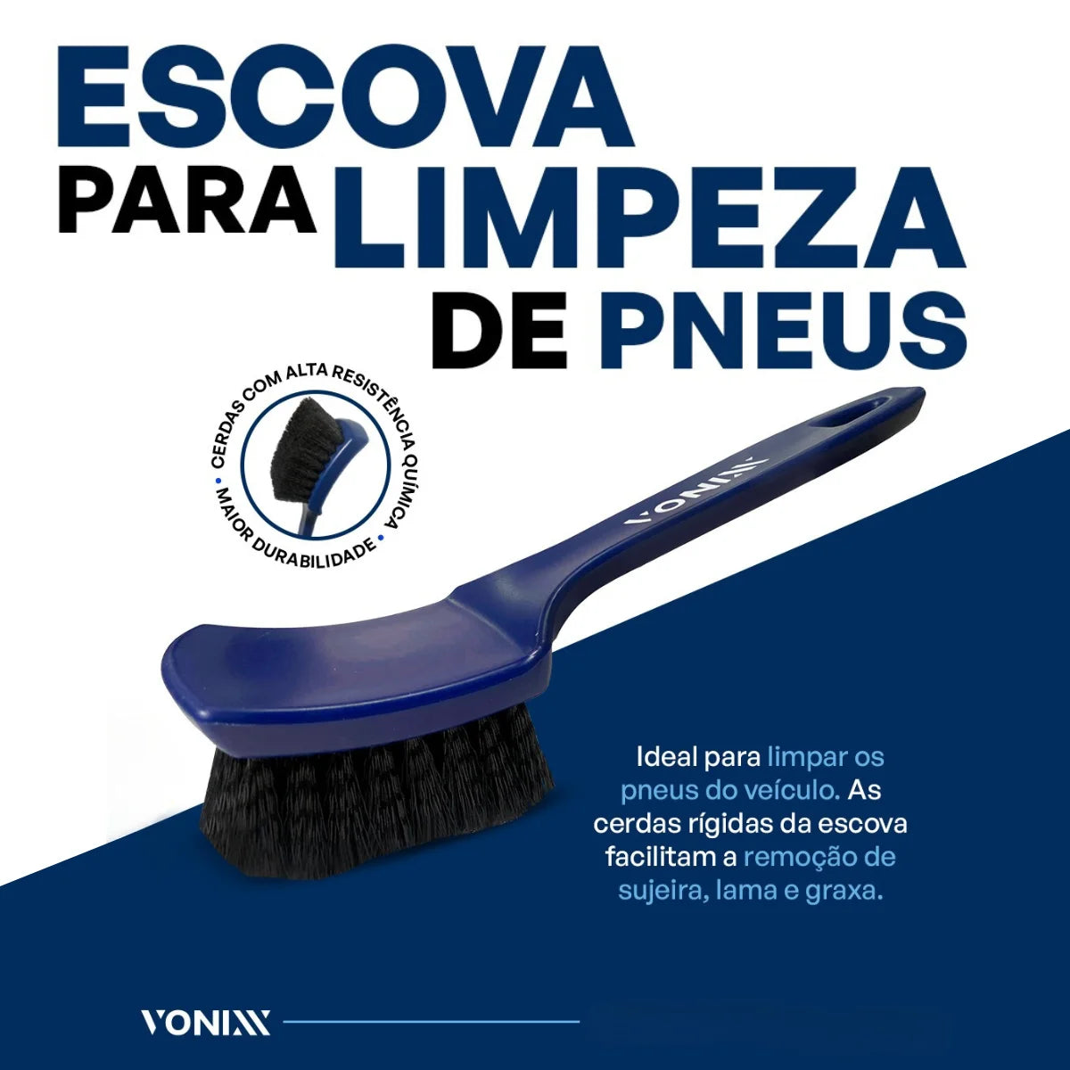 Escova De Pneus Vonixx Limpeza Pneu Tapete Delet 1,5l
