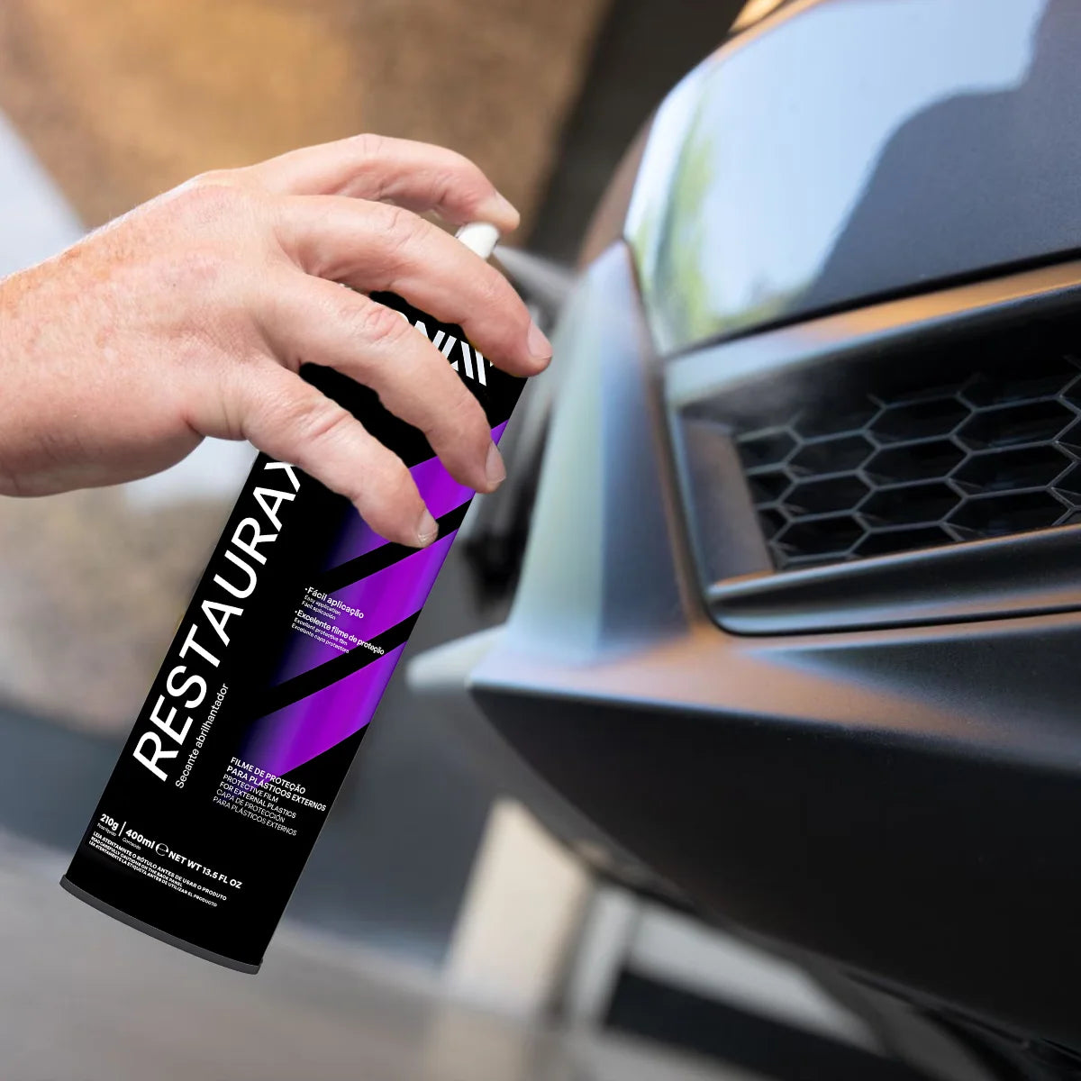 Restaurax Spray Restaurador Plástico Automotivo Aerossol Vonixx