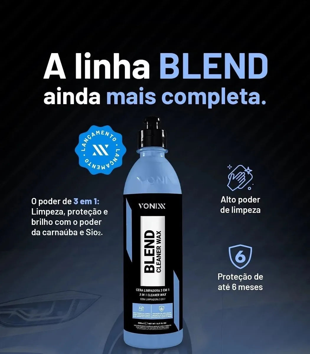 Blend Cleaner Wax cera limpadora 3 em 1 - Brilho e Proteção Avançada para Seu Veículo