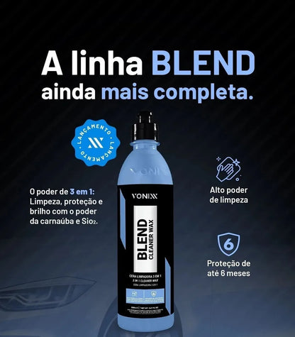 Blend Cleaner Wax cera limpadora 3 em 1 - Brilho e Proteção Avançada para Seu Veículo