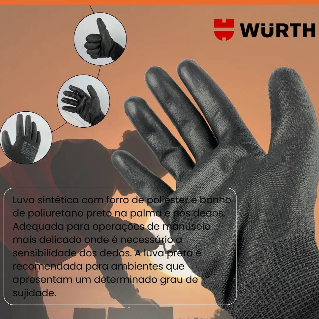 Luva Wurth Tiger Flex - Precisão e Proteção para Mecânicos