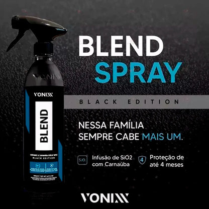 Cera Líquida Vitrificadora Automotiva Blend Black Spray 500ml