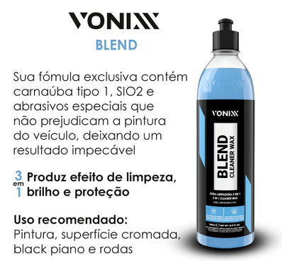 Blend Cleaner Wax cera limpadora 3 em 1 - Brilho e Proteção Avançada para Seu Veículo
