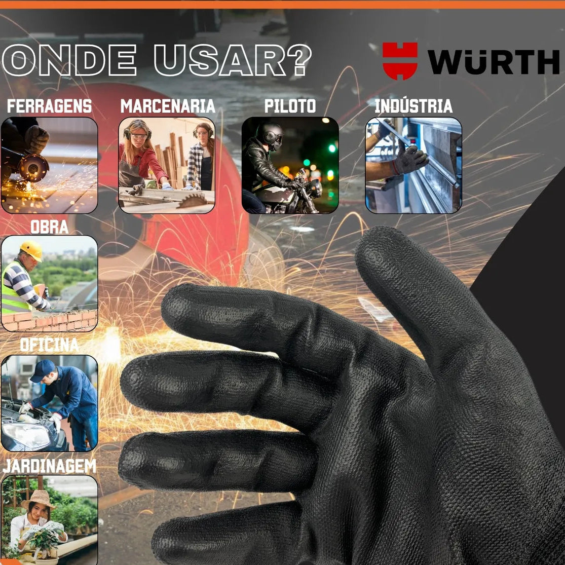 Luva Wurth Tiger Flex - Precisão e Proteção para Mecânicos
