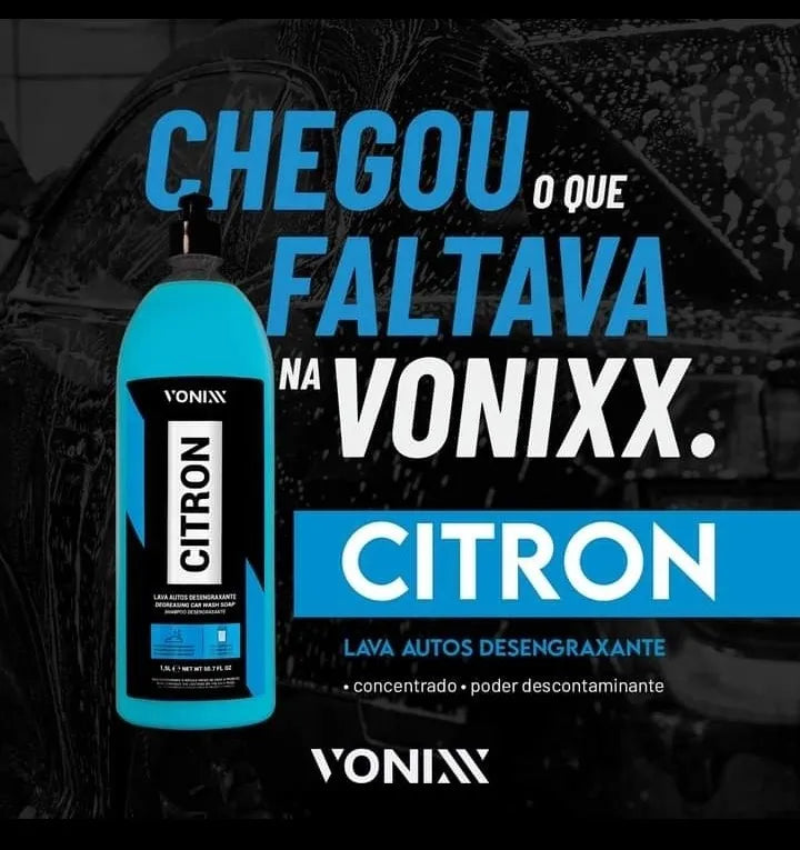 Shampoo Desengraxante Citron Vonixx 1,5L - Limpeza Profunda Automotiva