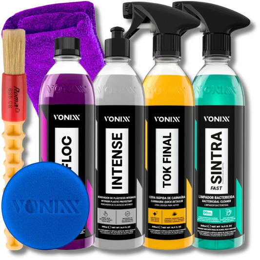 Kit Completo de Limpeza Automotiva Vonixx - Brilho e Proteção