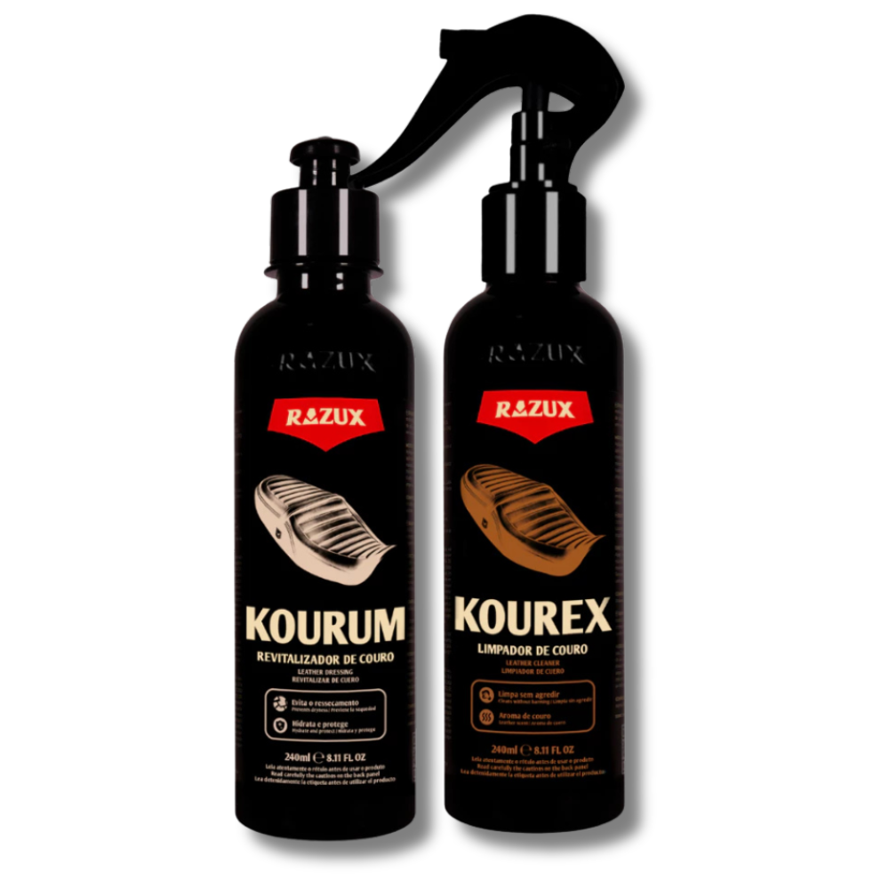 Kit Premium Limpeza e Hidratação de Couro Razux 240 ml