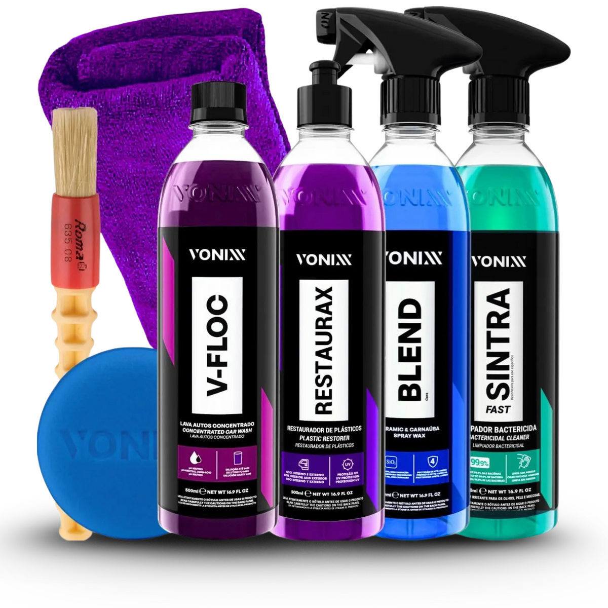 Kit Completo de Limpeza Automotiva Premium Vonixx