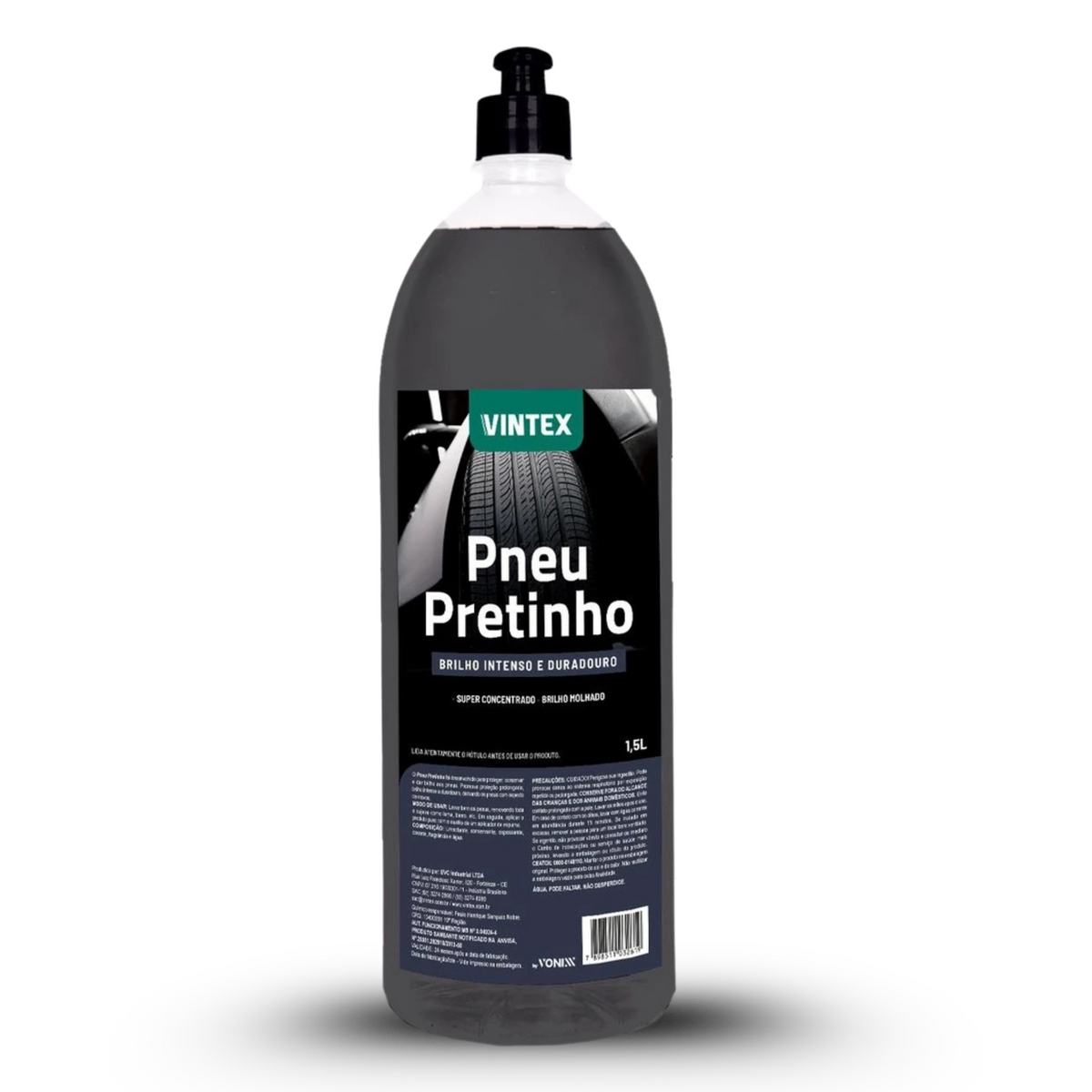 Pneu Pretinho Vintex 1,5L - Brilho Intenso e Duradouro