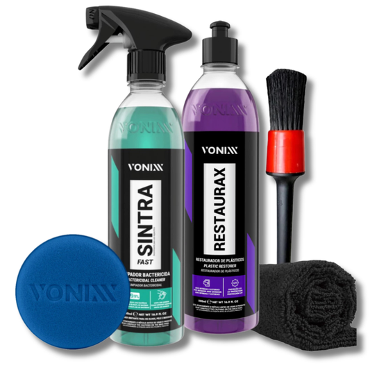 Kit Premium Vonixx: Limpeza e Hidratação para Plásticos e Borrachas