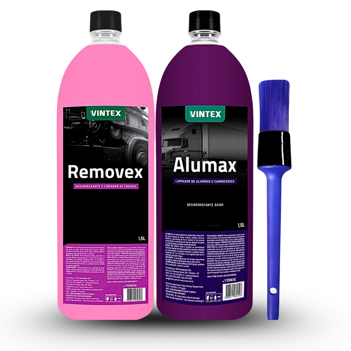 Kit Limpeza Automotiva Premium: Removex + Alumax