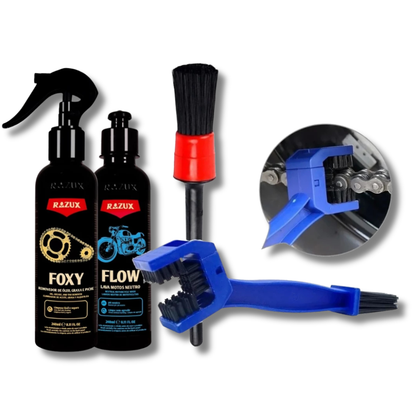 Kit Premium de Limpeza e Revitalização de Motos Razux