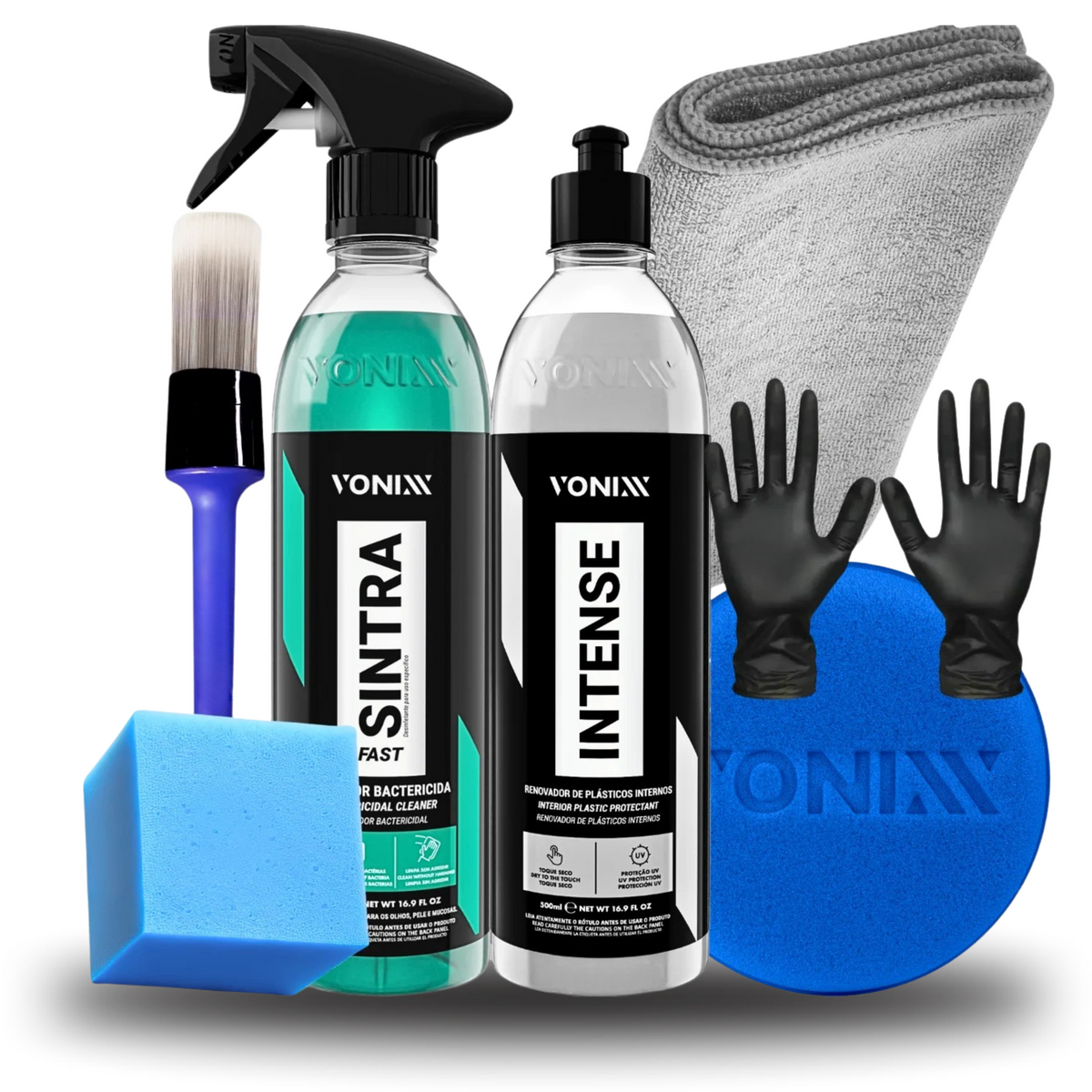 Kit Premium de Limpeza e Revitalização Automotiva Vonixx