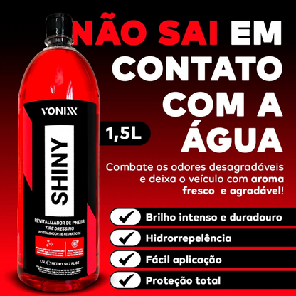 Revitalizador de Pneus Shiny 1,5L Vonixx - Brilho Hidrorrepelente