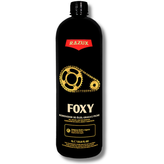 Foxy Razux 1L - Limpeza Eficiente de Corrente de Moto