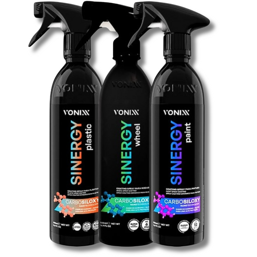 Kit Sinergy Vonixx: Proteção e Brilho para Pintura, Rodas e Plásticos