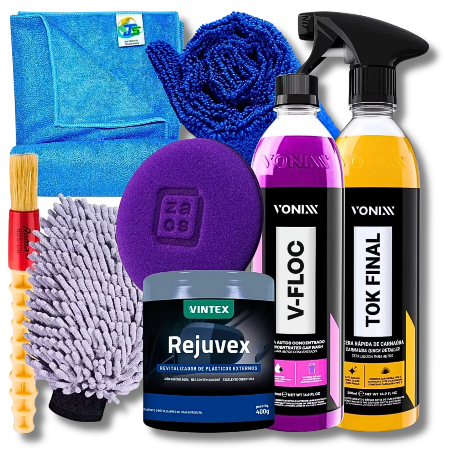 Kit Completo de Lavagem Premium para Motos e Carros Vonixx