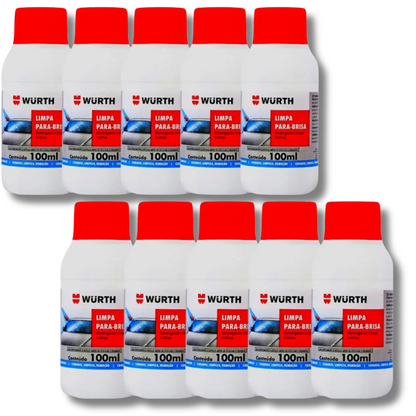 Kit 10 Limpa Para-brisa Wurth 100ml - Eficiência e Qualidade