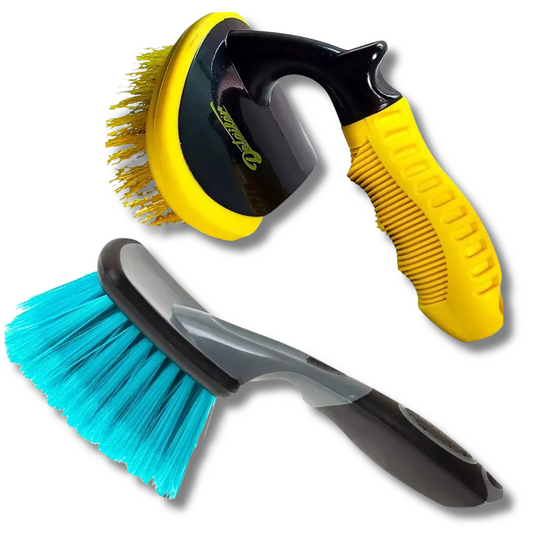 Escova Premium para Limpeza de Pneus + Escova de Caixa de Rodas Mandala