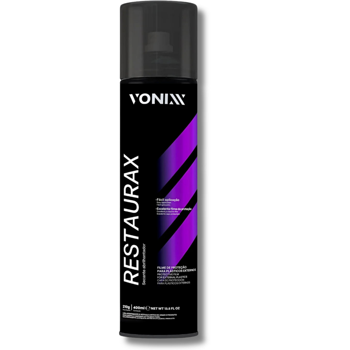 Restaurador Plástico Automotivo Aerossol Vonixx - Proteção e Brilho