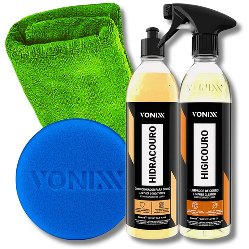 Kit Premium Limpeza e Hidratação de Couro Vonixx