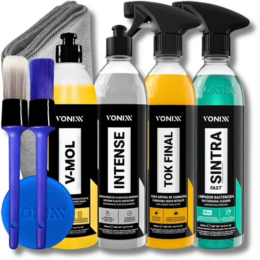 Kit Completo de Limpeza Automotiva Vonixx - Brilho e Proteção Premium