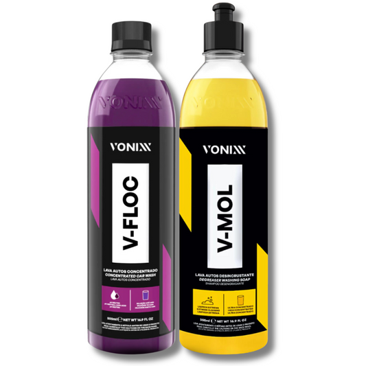 Kit Shampoo Automotivo V-floc e V-mol 500 ml Vonixx