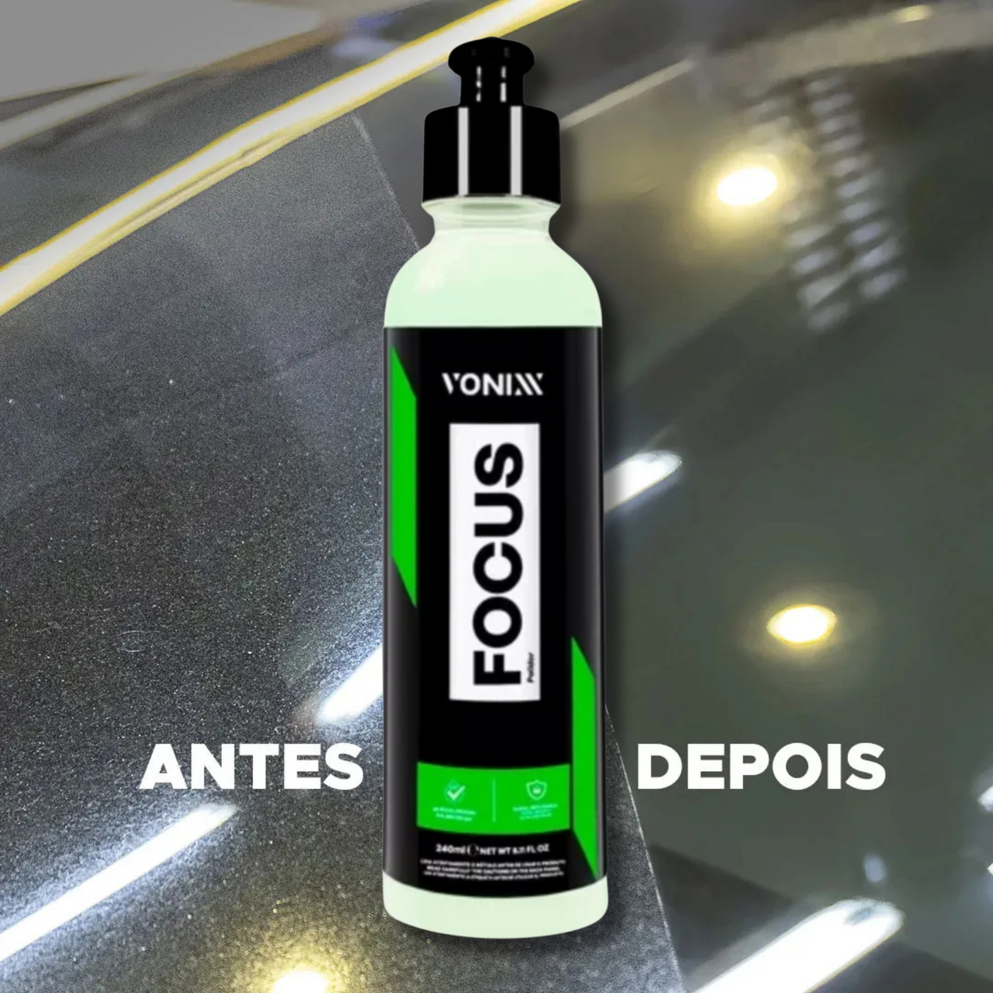Polidor de Vidro Focus Vonixx - Brilho e Proteção 240ml