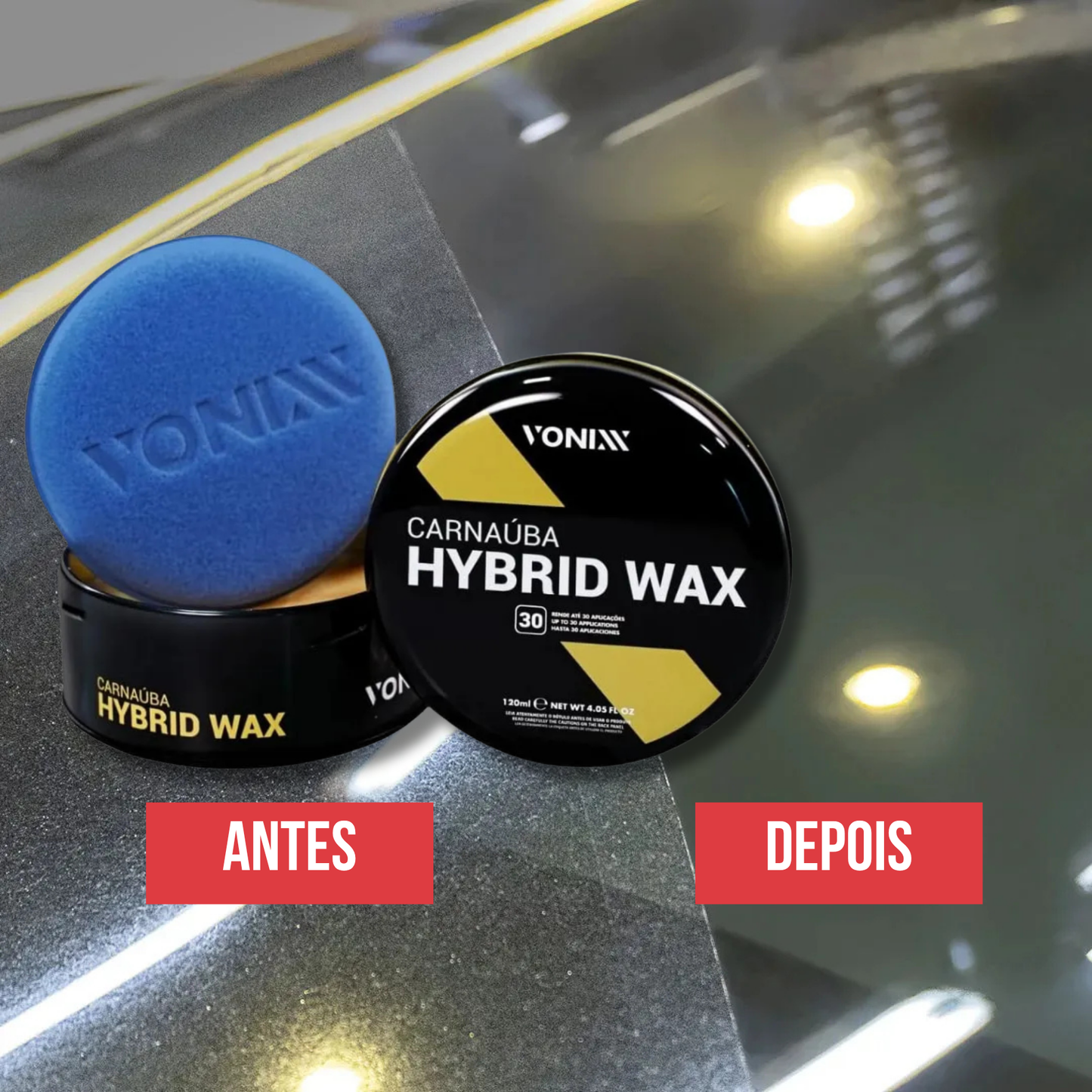 Cera Híbrida Carnaúba Hybrid Wax 120ml - Brilho e Proteção Premium