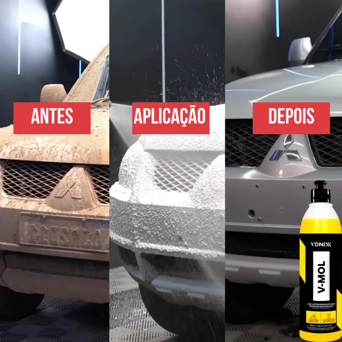 Shampoo Automotivo Desincrustante V-Mol 500ml - Eficiência e Proteção