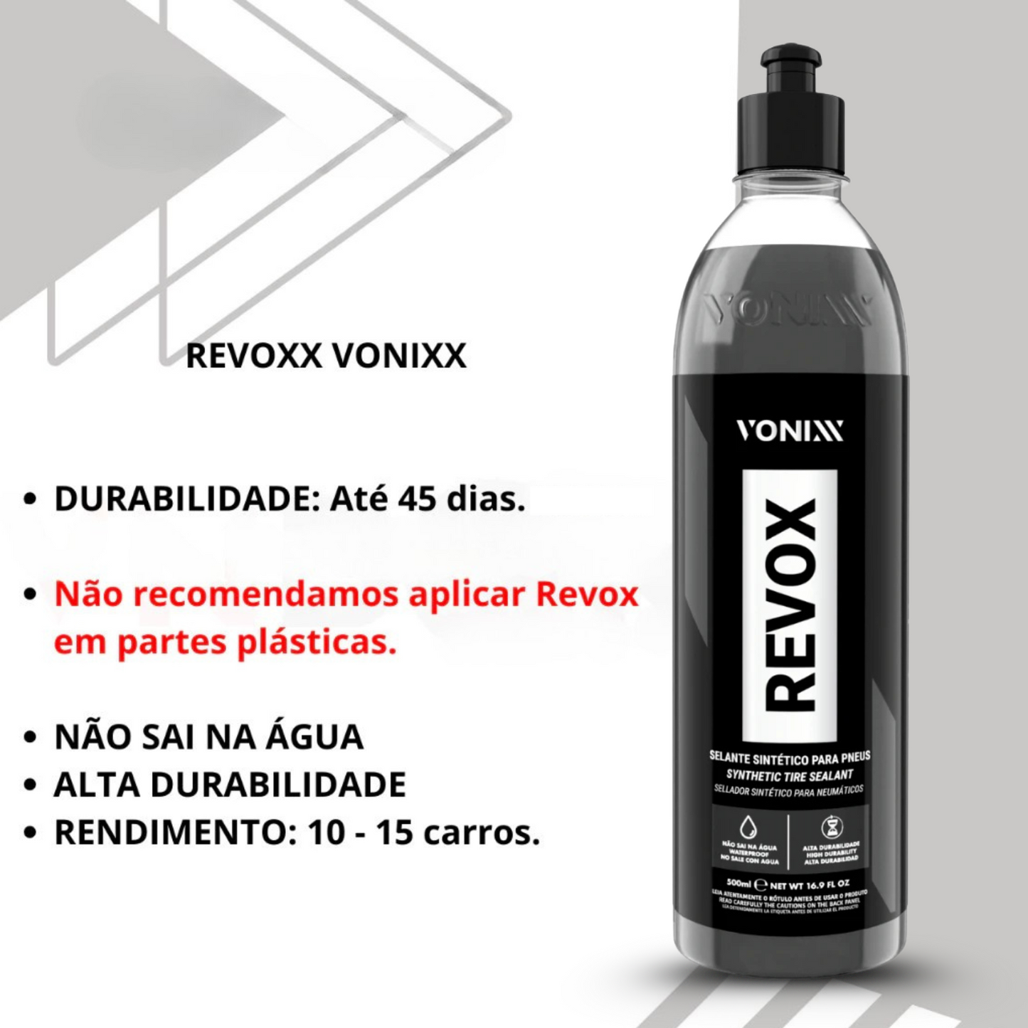 Revox 500ml - Selante Sintético Premium para Pneus