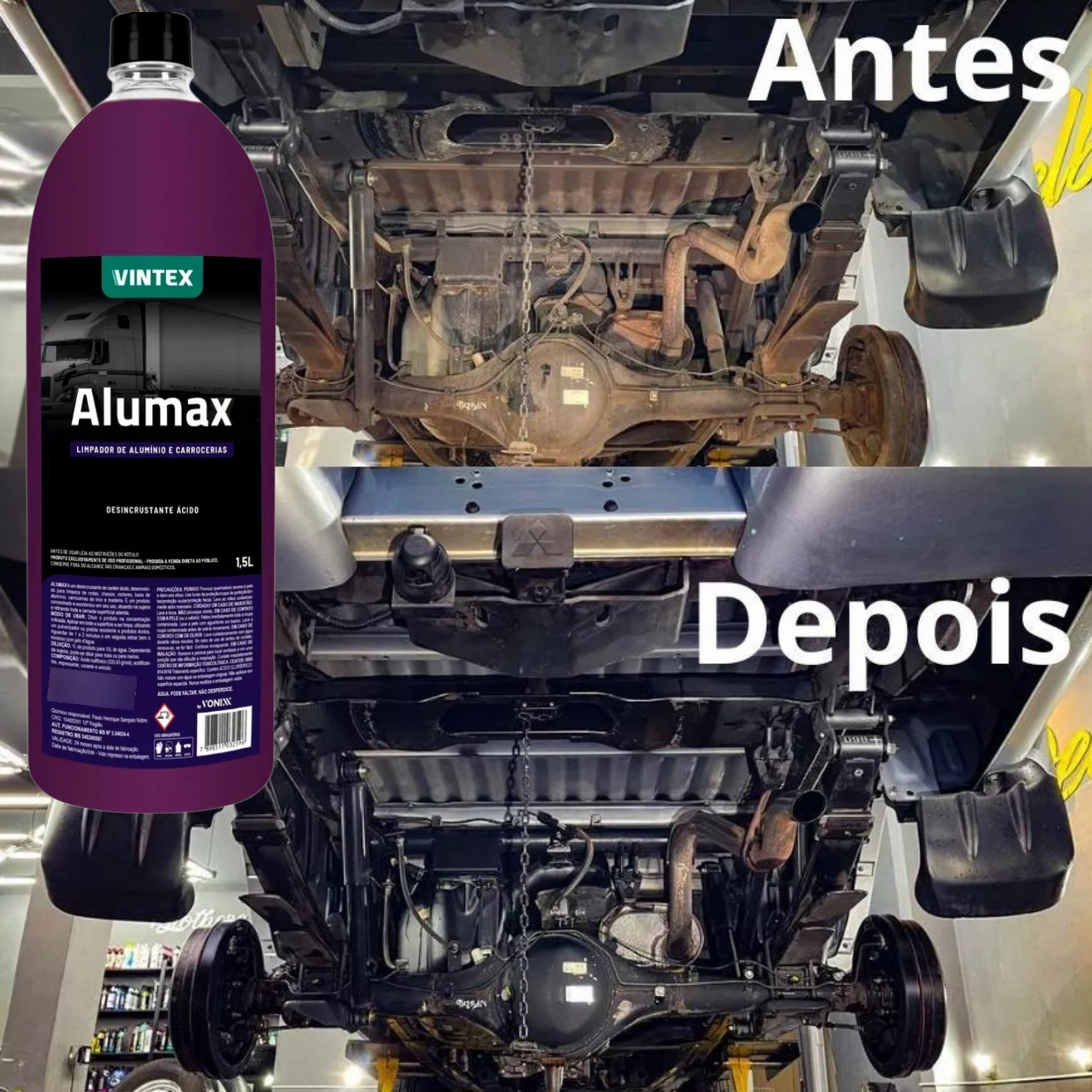 Limpa Alumínio Alumax Roda Baú Caminhão Vintex 1,5l Vonixx