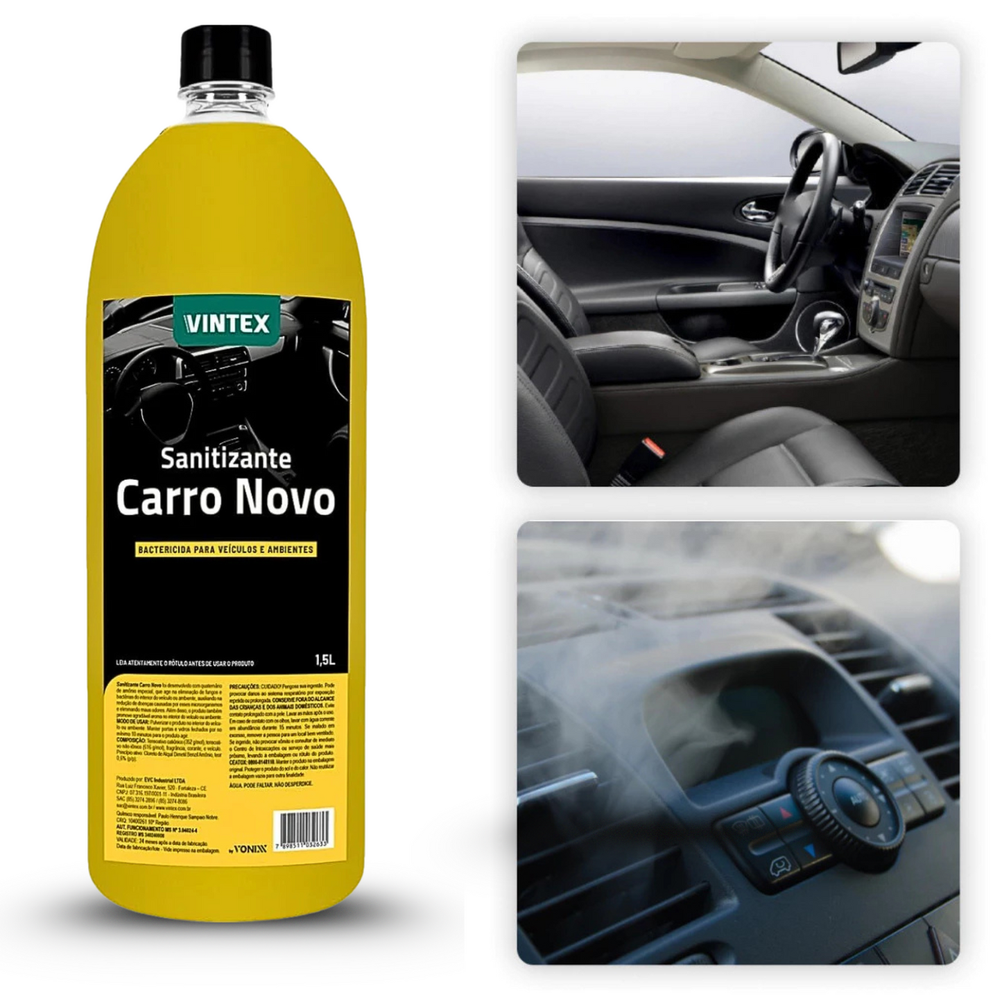 Aromatizante Sanitizante Carro Novo 1,5L Vintex Vonixx