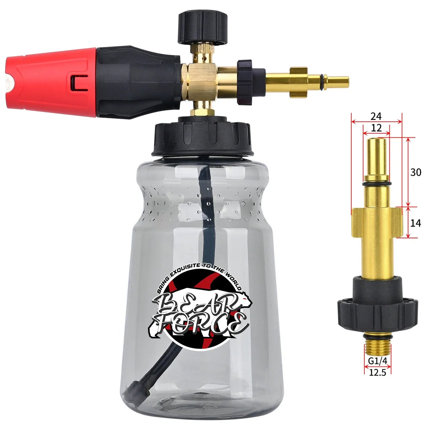 Lança de Espuma de Neve para Lavadoras de Pressão - Brilho e Proteção