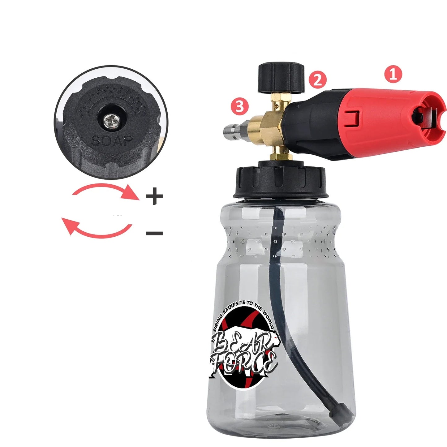 Lança de Espuma de Neve para Lavadoras de Pressão - Brilho e Proteção